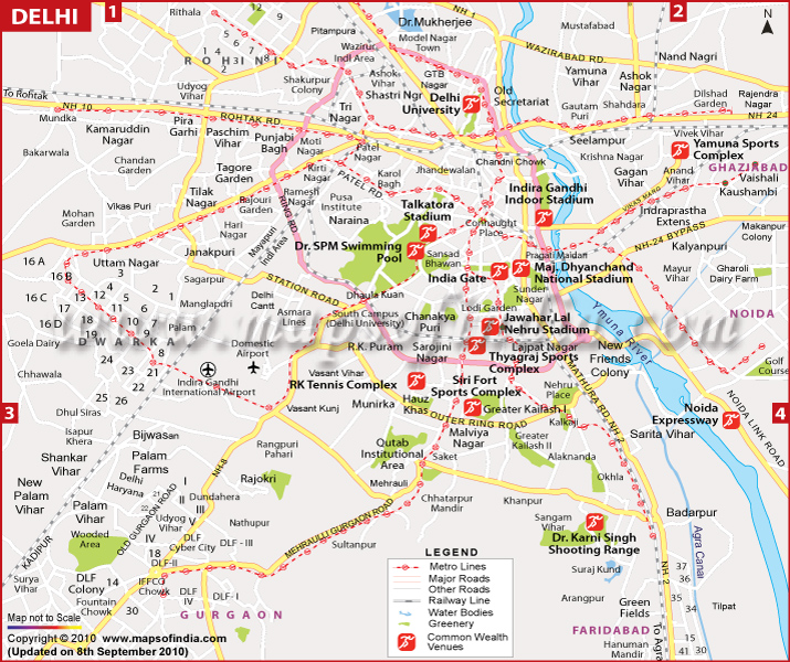 downtown delhi map